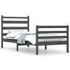 vidaXL Bed Frame without Mattress Solid Wood Pine 90x200 cm Grey