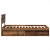vidaXL Bed Frame with Headboard Old Wood 75 x 190 cm Engineered wood
