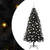 vidaXL Christmas Tree Black 180 cm PVC