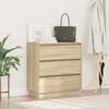 vidaXL Bedside Cabinet Sonoma Oak 71 x 34.5 x 75 cm Engineered wood