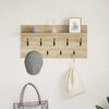 vidaXL Wall-Mounted Coat Rack with Shelf Sonoma Oak 80 x 40 x 12 cm