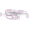 vidaXL Bed Frame with Drawers without Mattress White 90x190 cm Single