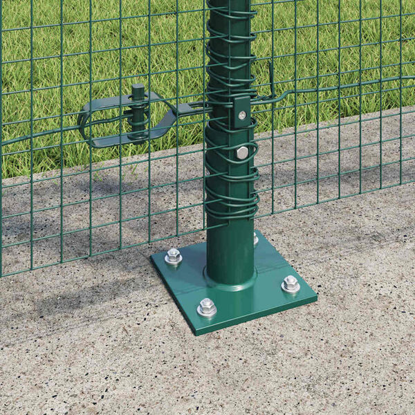 vidaXL Fence Post Green 10 x 1.2 m (19 x 19 mm mesh) Steel and PVC