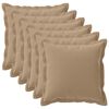 vidaXL Cushion Cover 6 pcs HOUTEN Taupe 80 x 80 cm Polyester