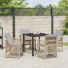 vidaXL Garden Dining Set 5 pcs Beige Poly Rattan