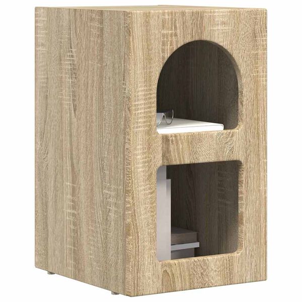 vidaXL Bedside Table Sonoma Oak 29.5 x 33.5 x 50 cm Engineered Wood