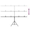 vidaXL T-Shape Background Stand Black 201x60x(70-200) cm