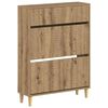 vidaXL Shoe Cabinet DELFT 78 x 24 x 103 cm Engineered Wood Artisan Oak