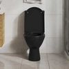 vidaXL Soft-close Toilet Seat with Quick-release Design Black