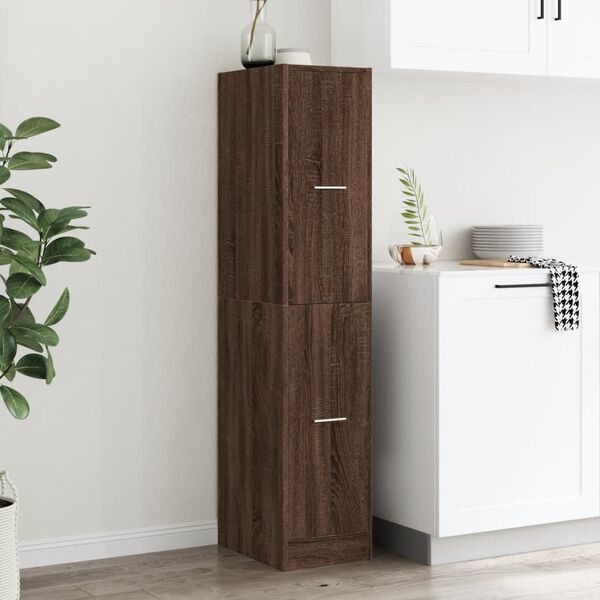 vidaXL Apothecary Cabinet Brown Oak 30x41x144.5 cm Engineered Wood