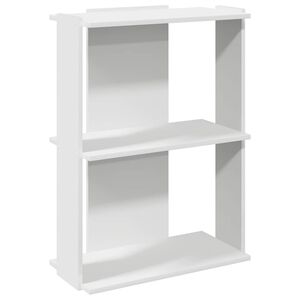 vidaXL Bookcase 3-Tier White 60x30x80 cm Engineered Wood