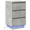 vidaXL Bedside Cabinet Concrete Grey 39 x 34.5 x 65 cm Engineered wood