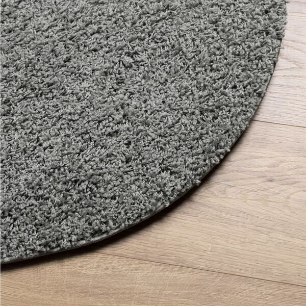 vidaXL Shaggy Rug PAMPLONA High Pile Modern Green &Oslash; 80 cm