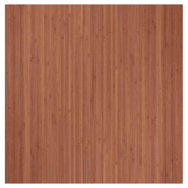 vidaXL Rug Square Brown 100x100 cm Bamboo