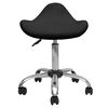 vidaXL Salon Spa Stool with Cushion Black 50 x 50 x (58.5-74.5) cm