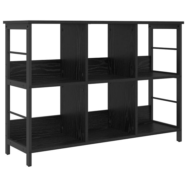 vidaXL Bookshelf Black Oak 102 x 32 x 72.5 cm Engineered Wood