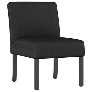 vidaXL Slipper Chair Black Fabric