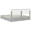 vidaXL Storage Bed Grey Sonoma 180 x 200 cm Engineered Wood