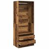 vidaXL Wardrobe Old Wood 80x50x200 cm Engineered Wood
