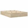 vidaXL Storage Bed Frame with Drawer Sonoma Oak 135 cm Engineered Wood