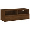 vidaXL TV Wall Cabinet Brown Oak 80x30x30 cm Engineered Wood