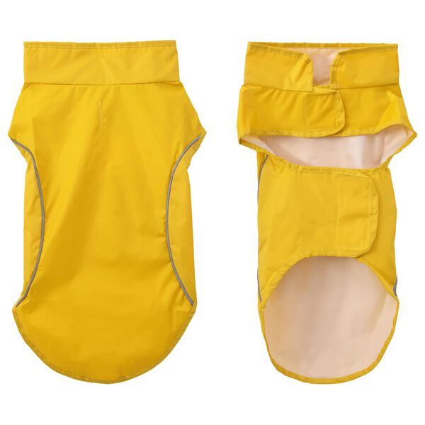 vidaXL Dog Raincoat with Reflective Strips Polyester Yellow XS