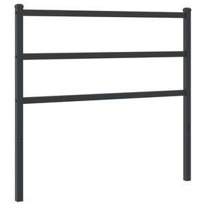 vidaXL Metal Replace Headboard Black 100 cm