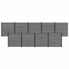 vidaXL Fence Set 1564 x 186 cm WPC and Aluminium Grey