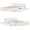 vidaXL Bed Frame without Mattress White 140x190 cm Solid Wood Pine