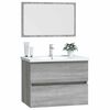 vidaXL 2 Piece Bathroom Furniture Set Grey Sonoma Engineered Wood