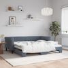 vidaXL Daybed with Trundle without Mattress Dark Grey 90x190 cm Single