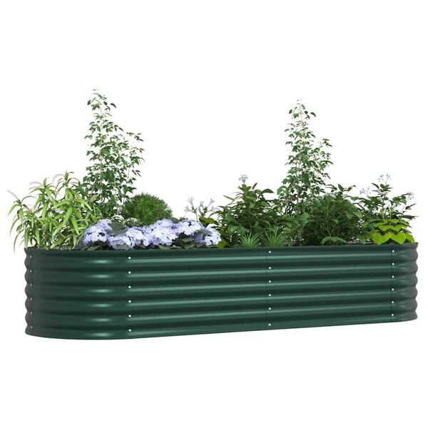 vidaXL Garden Raised Bed Green 240 x 80 x 44 cm Steel