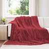 vidaXL Throw Blanket Bordeaux Red 270 x 240 cm Fleece