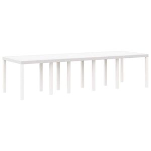vidaXL Garden Table White 300 x 100 x 73 cm Poly Rattan