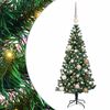 vidaXL Artificial Pre-lit Christmas Tree Green 120 cm PVC and Metal
