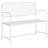 vidaXL Garden Bench Plain White 103.5 x 51.5 x 90 cm Steel