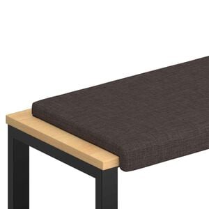 vidaXL Bench Cushion Fabric Dark Brown Depth 35 cm