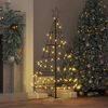 vidaXL Christmas Cone Tree with Stand Black 125 cm Steel