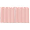 vidaXL Voile Curtains with Grommets 2 pcs Pink 140x140 cm