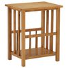 vidaXL Magazine Table | Natural Oak | Solid Oak Wood, MDF | Compact