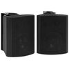 vidaXL Wall-mounted Stereo Speakers 2 pcs Black Indoor Outdoor 80 W