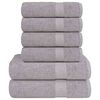 vidaXL 6 Piece Towel Set "FROGN" Grey 360 gsm