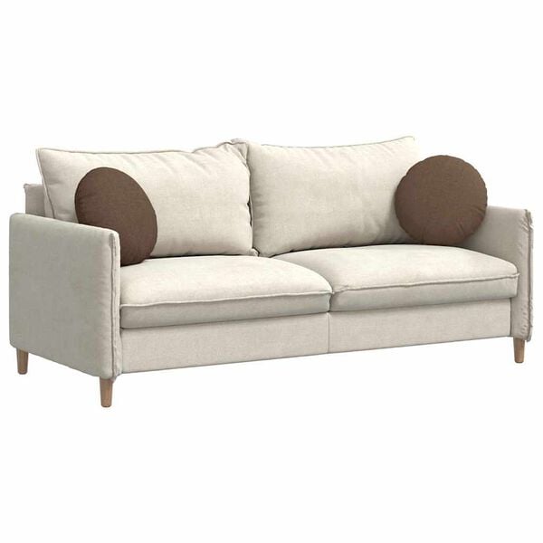 vidaXL Seat Cushions 2 pcs Brown Ø40 x 13 cm Fabric