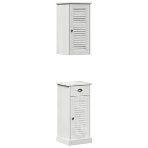 vidaXL Bathroom Cabinet VIGO 2 pcs White and Antique White