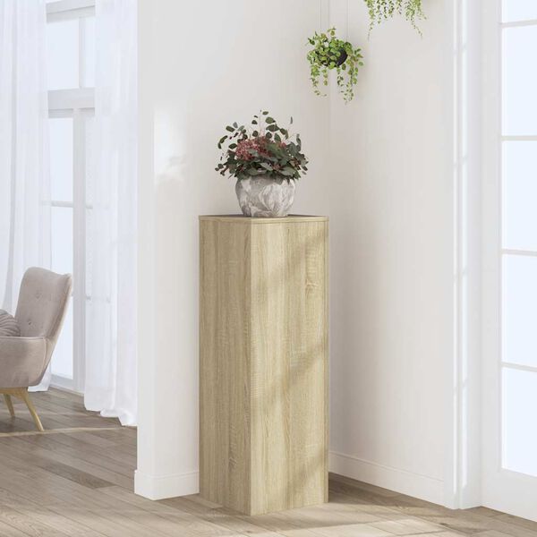 vidaXL Plant Stand Sonoma Oak 33x33x100 cm Engineered Wood