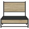 vidaXL Metal Bed Frame without Mattress Sonoma Oak 75x190 cm Small Single