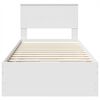 vidaXL Bed Frame with Drawer White 75 x 190 cm Engineer Wood