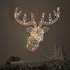vidaXL Reindeer Head with 140 LEDs Colourful 60 cm Acrylic