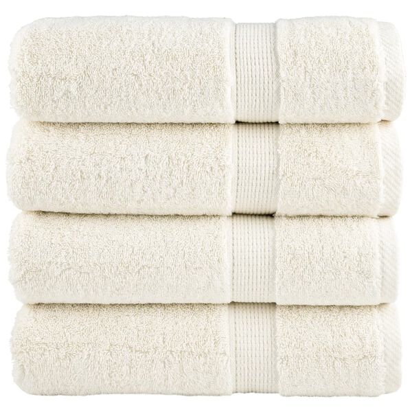 vidaXL Premium Shower Towels SOLUND 4 pcs Cream 70x140 cm 600 gsm