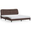 vidaXL Bed Frame with LED without Mattress "Hvar" Brown 180x200 cm